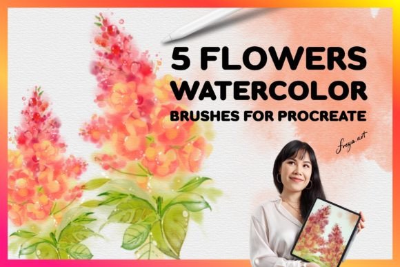 Download Procreate Watercolor Flowers - Premium Resources