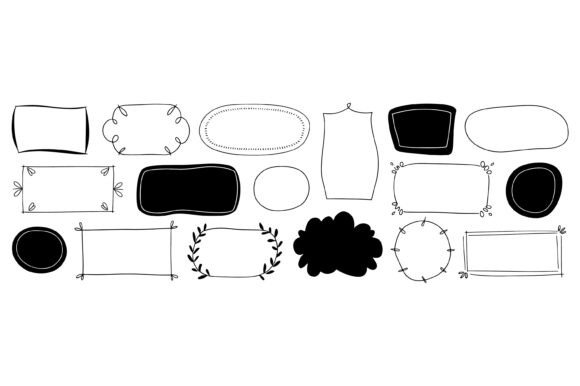 Download Hand-draw Vector Doodle Frame Set - Vector Collection
