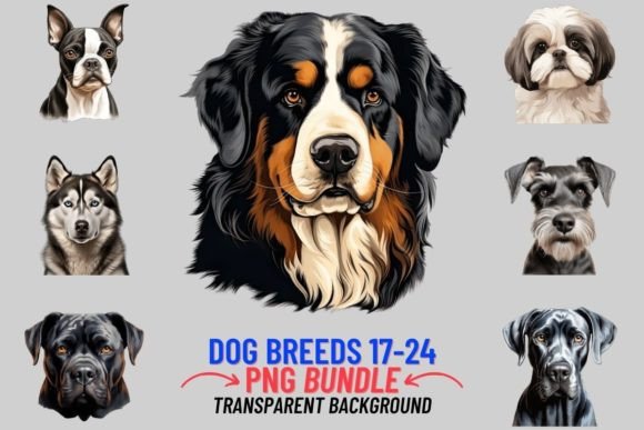 Download Watercolor Dog Breeds Sublimation 17-24 - Dog Collection