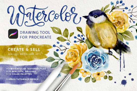 Download Watercolor Tool Kit for Procreate - Premium Resources