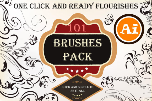 Download Vector Floral Brushes for Illustrator - Vector Collection