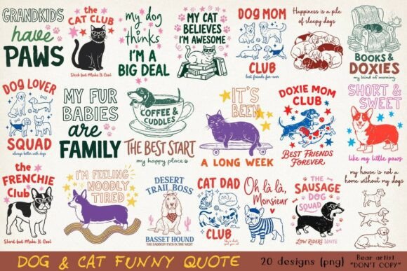 Download Whimsical Dog Mom Cat Mom Pet Lover PNG - Dog Collection