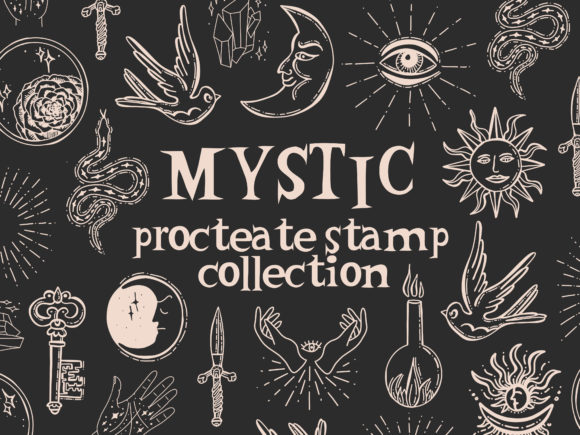 Download Mystic Symbols Sun Moon Stamps Procreate - Symbol Collection