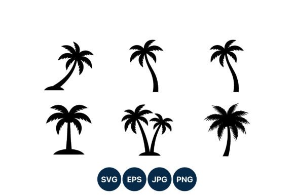 Download Palm Tree Silhouette Vector Set - Premium Bundle
