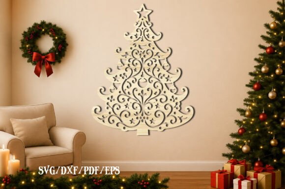 Download Christmas Tree Mandala Laser Cut SVG - Mandala Collection