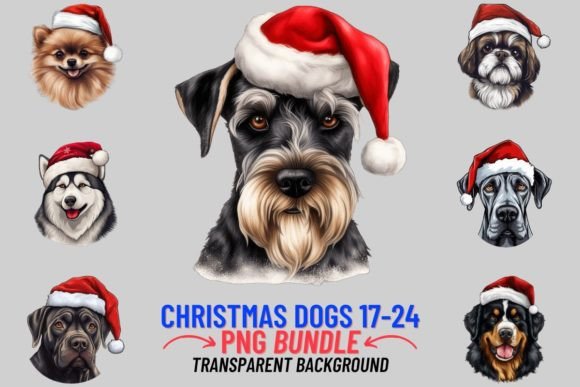 Download Christmas Dogs in Hats Sublimation 17-24 - Dog Collection