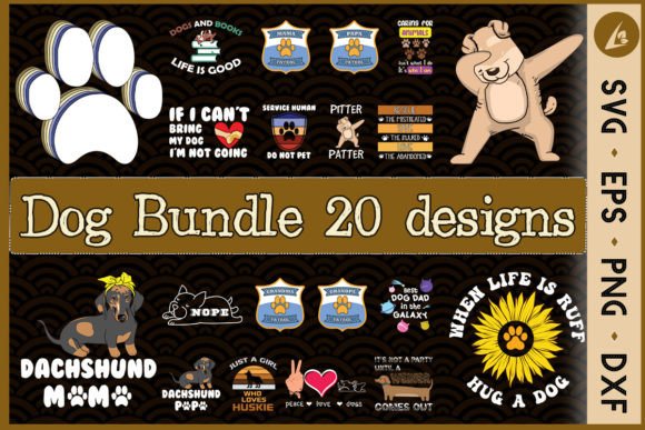 Download Dog SVG Bundle 20 Designs - Dog Collection